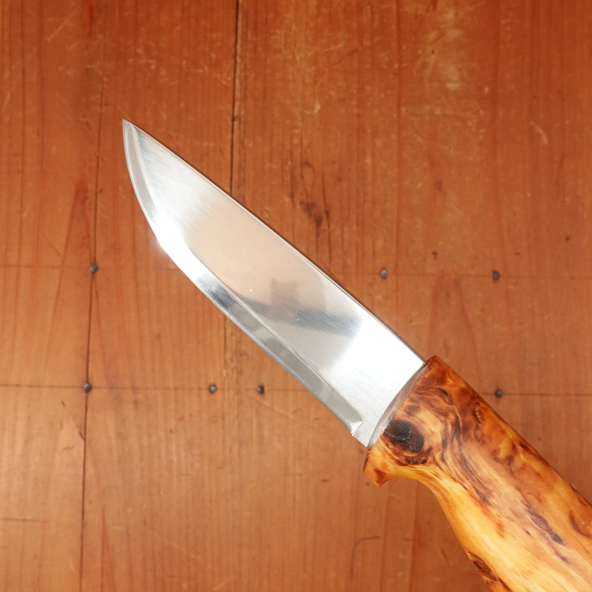 Helle 100mm Eggen Stainless Curly Birch