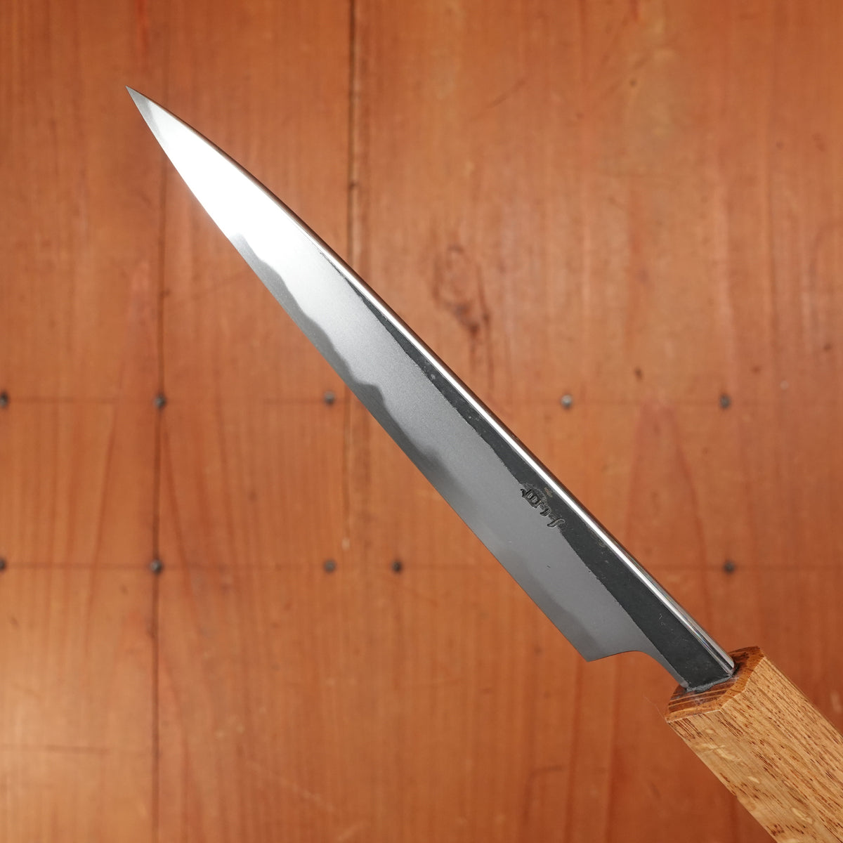 Hado Sumi 135mm Petty Shirogami 2 Kurouchi Finish Burnt Oak Handle
