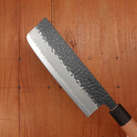 Hitohira Futana SB 165mm Nakiri Aogami Super Kurouchi Tsuchime Cherry Wood