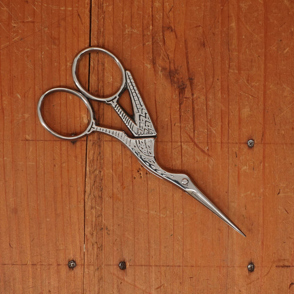 Ernest Wright Antique Stork Embroidery Scissors - Carbon Steel
