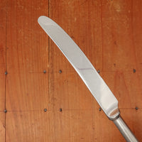 Old English Fiddle Table Knife Stainless Yorkshire Rose Tumbled Finish