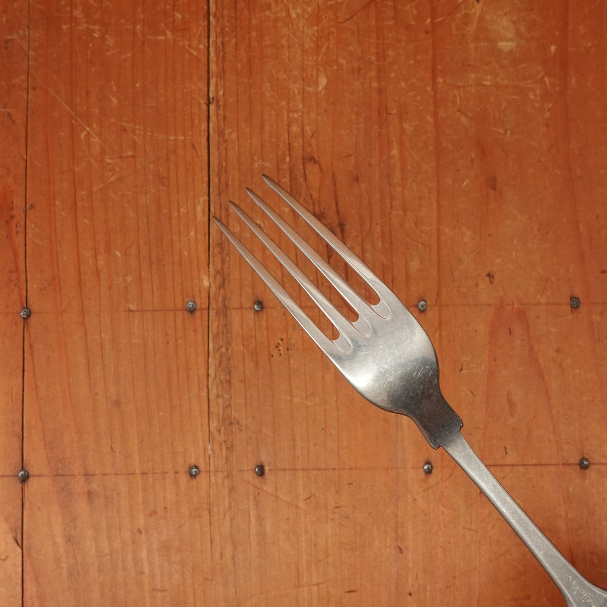 Old English Fiddle Table Fork Stainless Yorkshire Rose Tumbled Finish