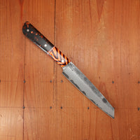 Silverthorn 6" Petty Knife Nashiji Kurouchi San Mai Stainless Clad O1 Carbon Steel G10s