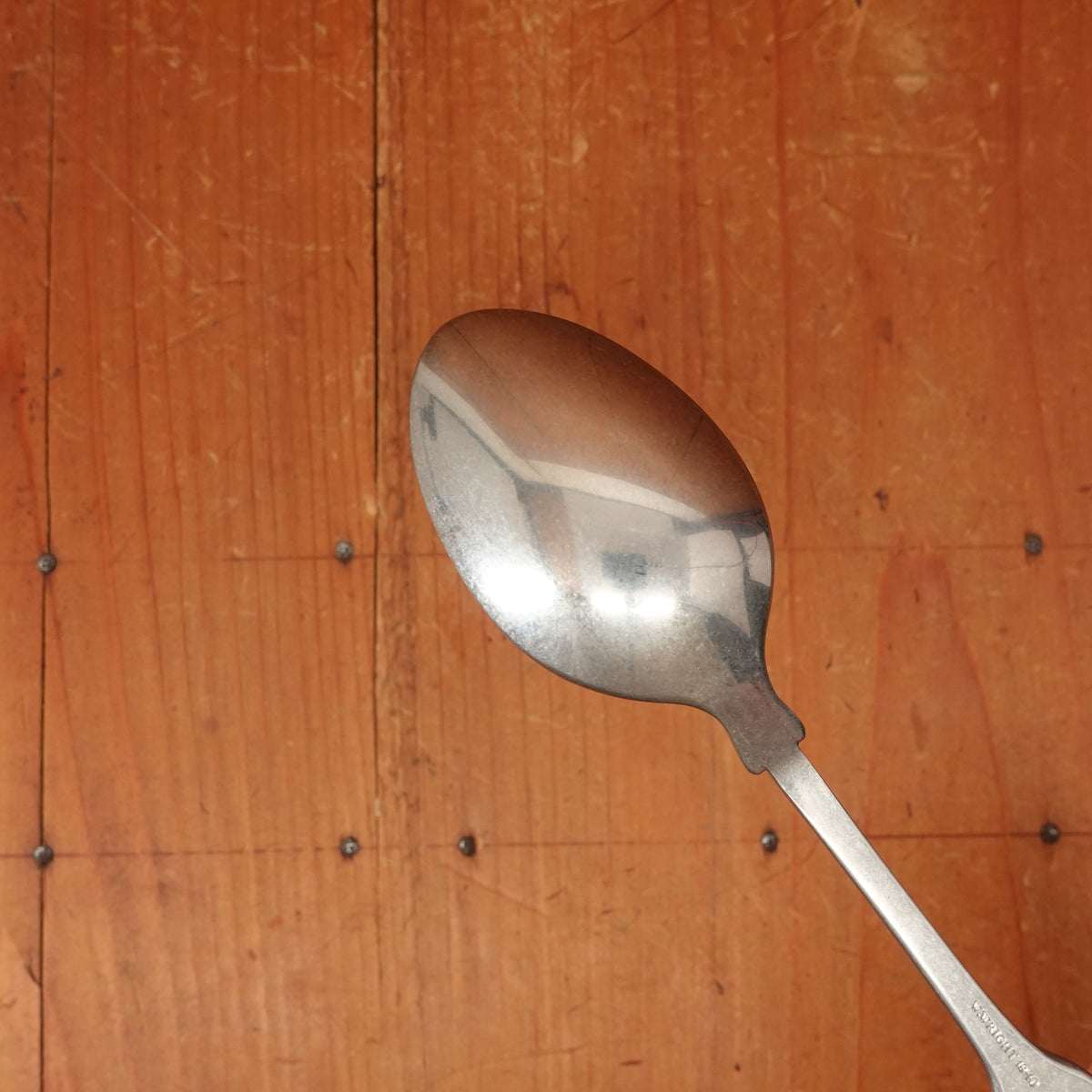 Old English Fiddle Dessert Spoon Stainless Yorkshire Rose Tumbled Finish