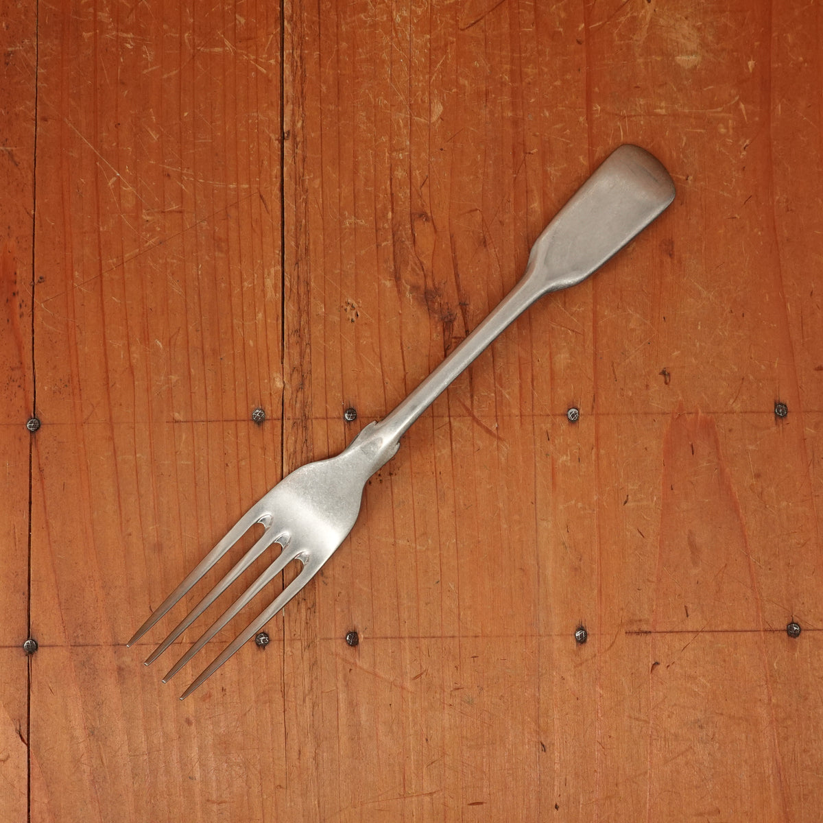 Old English Fiddle Dessert Fork Stainless Yorkshire Rose Tumbled Finish