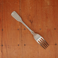 Old English Fiddle Dessert Fork Stainless Yorkshire Rose Tumbled Finish