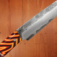 Silverthorn 6" Petty Knife Nashiji Kurouchi San Mai Stainless Clad O1 Carbon Steel G10s