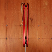 Benchmade 491GY-01 Lowden Spear Point Stainless Steel AXIS® Lock Phoenix Red Aluminum Handle