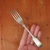 Old English Fiddle Dessert Fork Stainless Yorkshire Rose Tumbled Finish