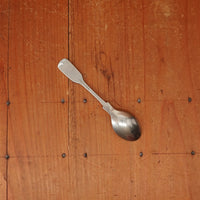 Old English Fiddle Coffee Spoon Stainless Yorkshire Rose Tumbled Finish