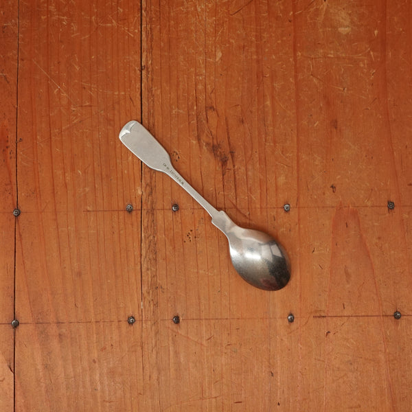 Old English Fiddle Coffee Spoon Stainless Yorkshire Rose Tumbled Finish