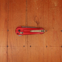 Benchmade 491GY-01 Lowden Spear Point Stainless Steel AXIS® Lock Phoenix Red Aluminum Handle