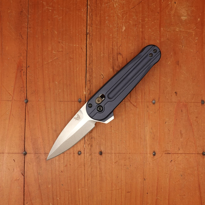 Benchmade 491 Lowden Spear Point Stainless Steel AXIS® Lock Crater Blue Handle