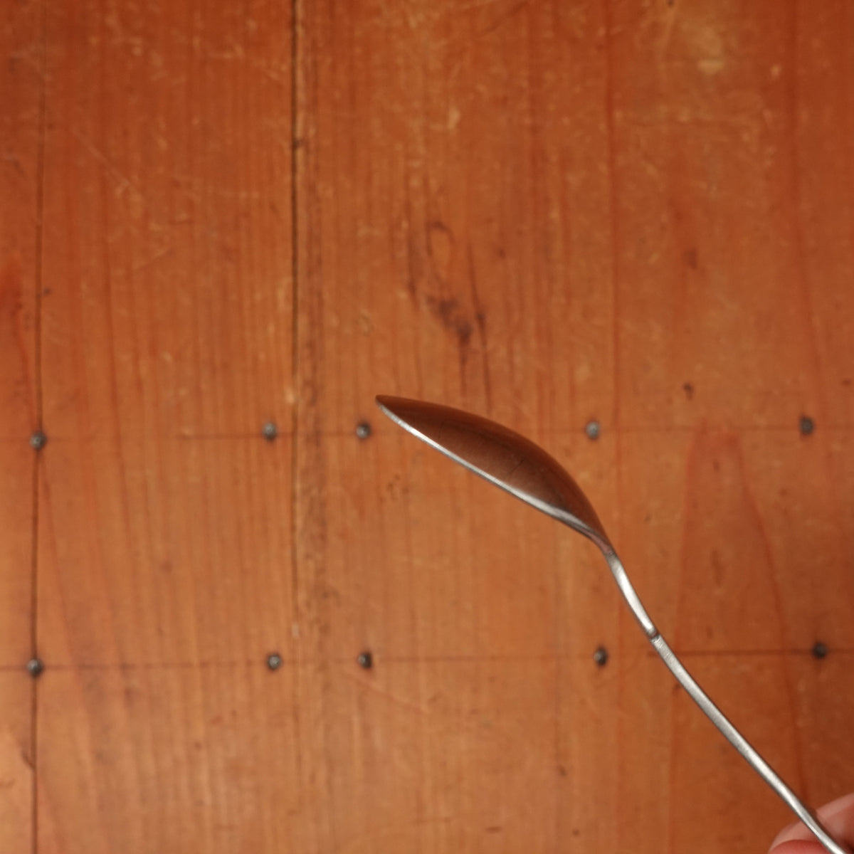 Old English Fiddle Coffee Spoon Stainless Yorkshire Rose Tumbled Finish