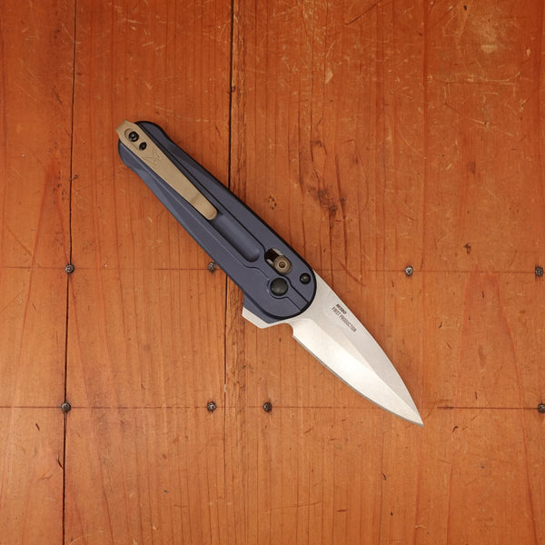 Benchmade 491 Lowden Spear Point Stainless Steel AXIS® Lock Crater Blue Handle