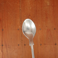 Old English Fiddle Coffee Spoon Stainless Yorkshire Rose Tumbled Finish