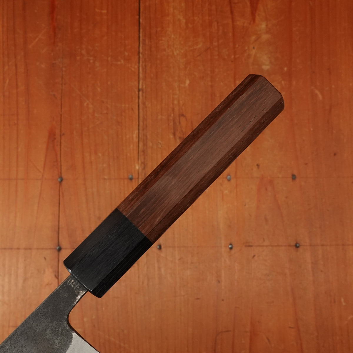 Shiro Kamo 135mm Petty Stainless Clad Aogami Super Oct Red Ebony