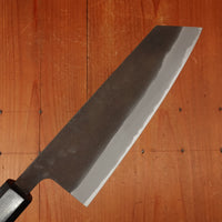 Shiro Kamo 180mm Bunka Stainless Clad Aogami Super Oct Red Ebony