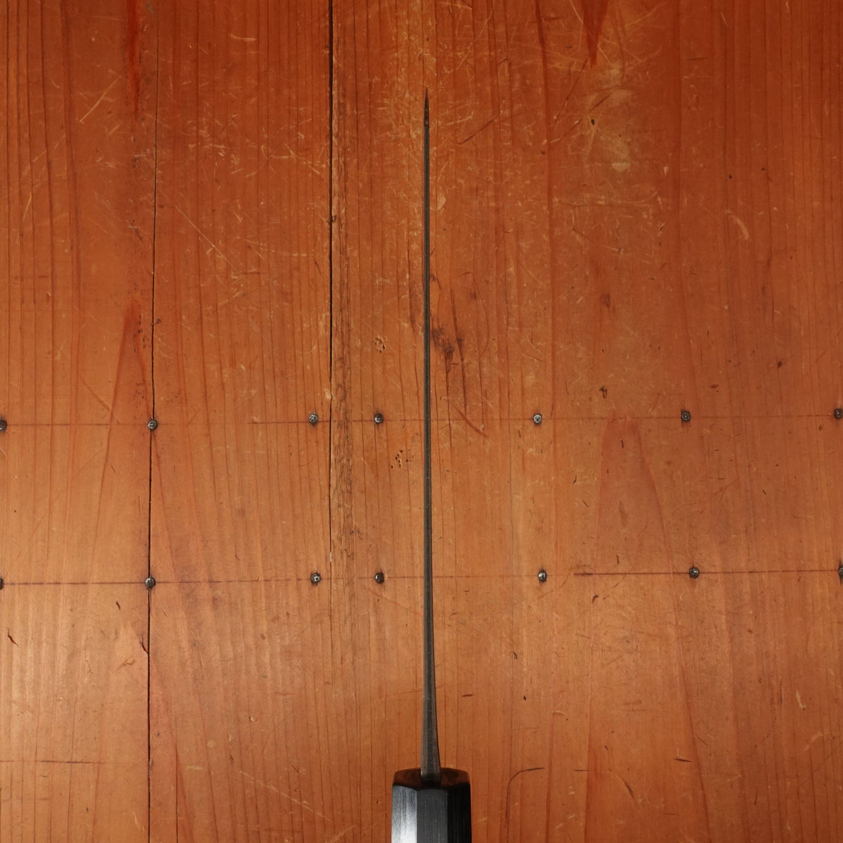 Shiro Kamo 180mm Bunka Stainless Clad Aogami Super Oct Red Ebony