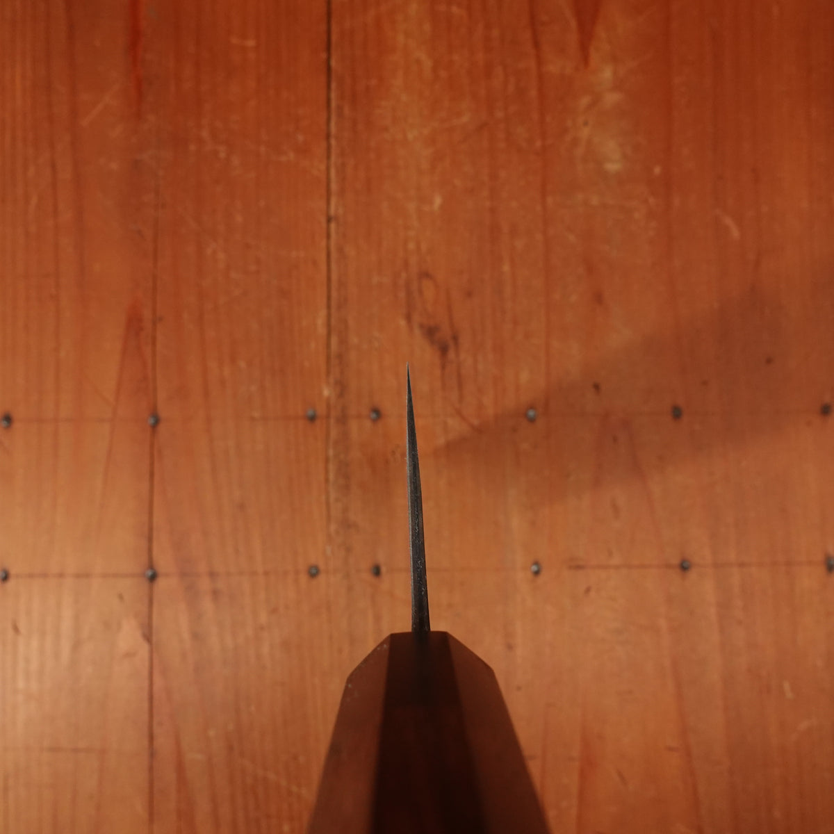 Shiro Kamo 180mm Bunka Stainless Clad Aogami Super Oct Red Ebony