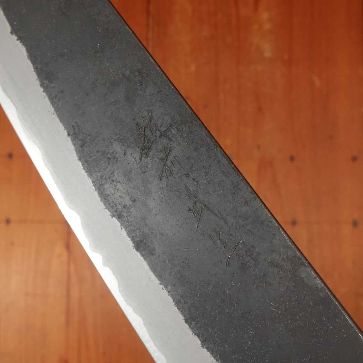 Shiro Kamo 180mm Santoku Stainless Clad Aogami Super Oct Red Ebony