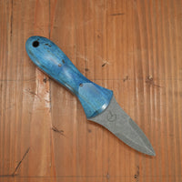 Alma Knife Co. Carolina Shucker N690 - Blue-dyed Spalted Tamarind