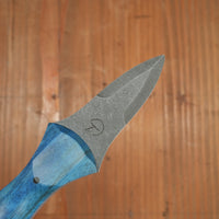 Alma Knife Co. Carolina Shucker N690 - Blue-dyed Spalted Tamarind