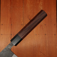 Shiro Kamo 210mm Gyuto Stainless Clad Aogami Super Oct Red Ebony