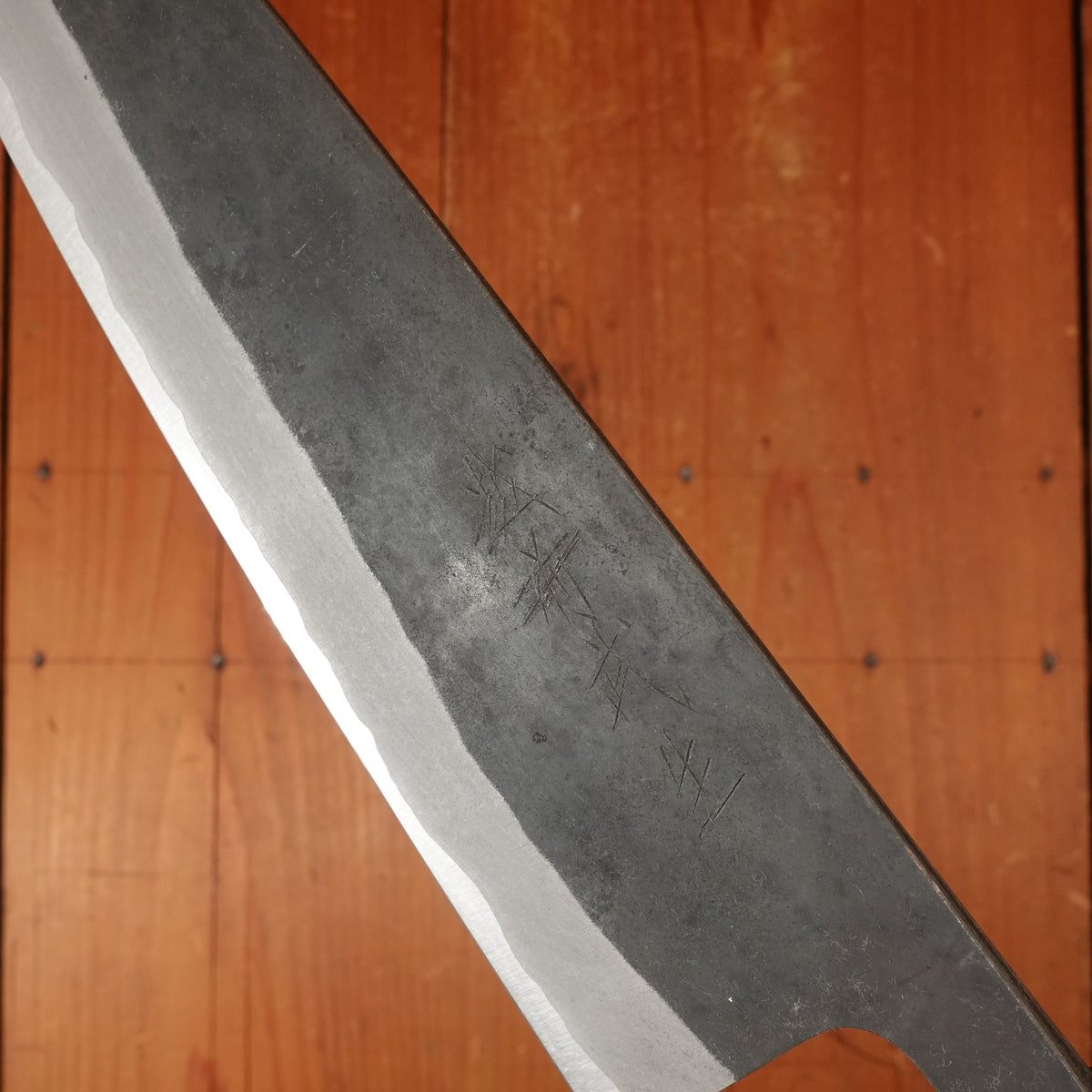 Shiro Kamo 210mm Gyuto Stainless Clad Aogami Super Oct Red Ebony