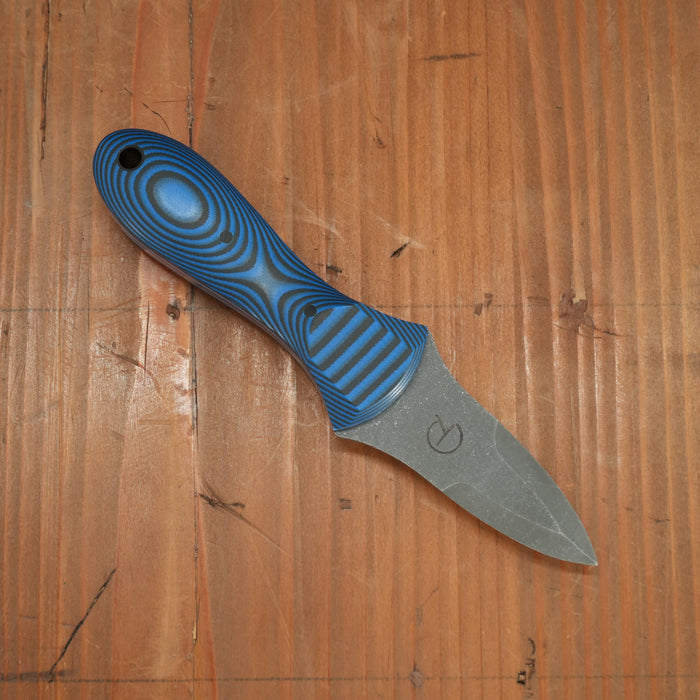 Alma Knife Co. Carolina Shucker N690 Stonewash Blue Ultrex Handle