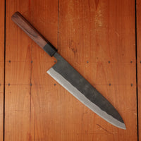 Shiro Kamo 240mm Gyuto Stainless Clad Aogami Super Oct Red Ebony