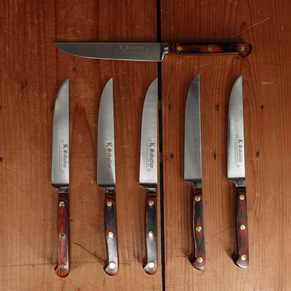 K Sabatier Auvergne 5" Steak Knife Set Stainless - 6 Pieces