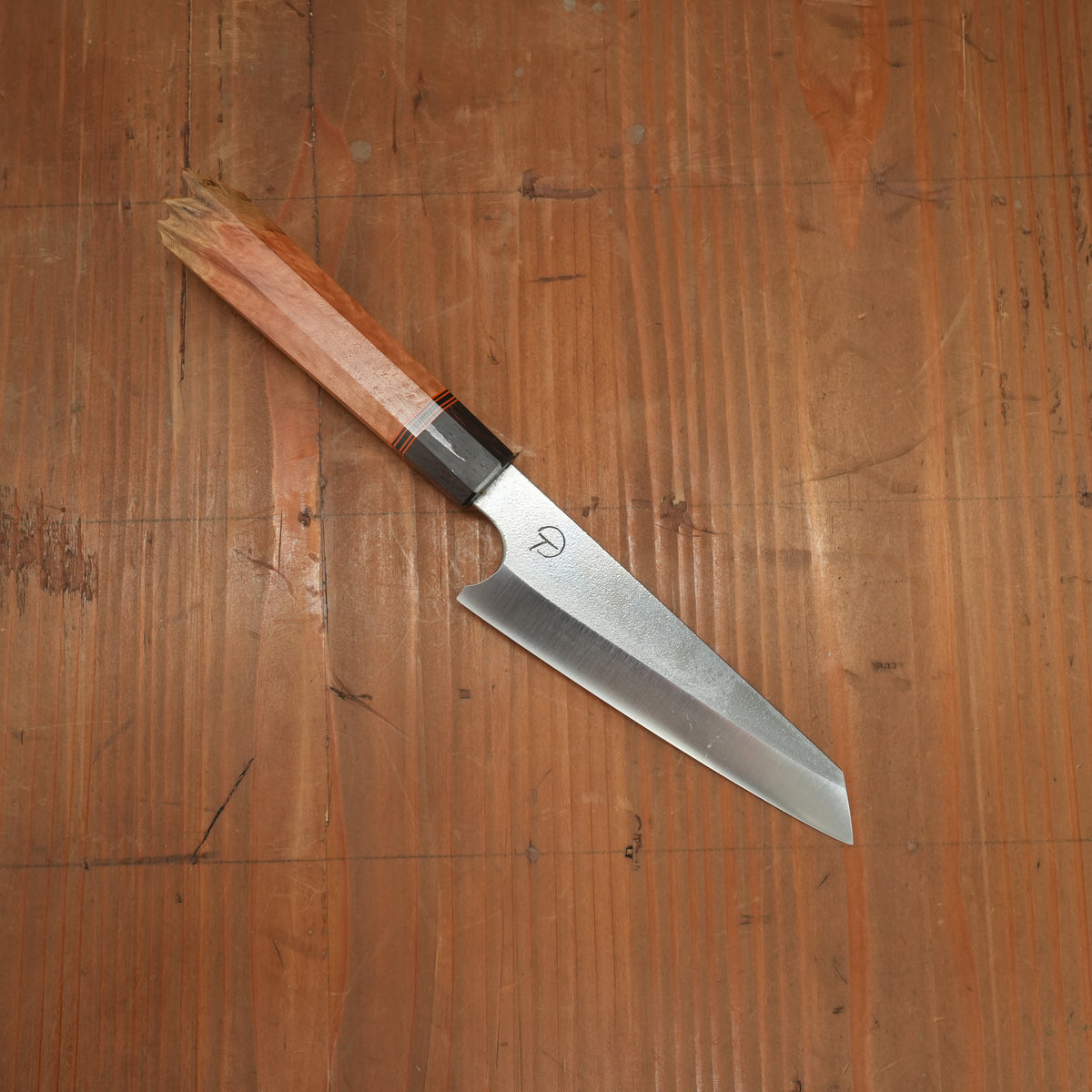 Alma Knife Co. 135mm Petty 26c3 Nashiji Wa Red Coolibah Handle