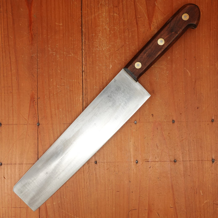 New Old Stock Pino Extra 9.5" Pasta Knife Carbon Plum Wood Handle Maniago, Italy ~1960s