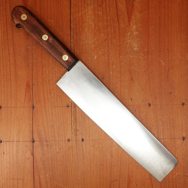 New Old Stock Pino Extra 9.5" Pasta Knife Carbon Plum Wood Handle Maniago, Italy ~1960s