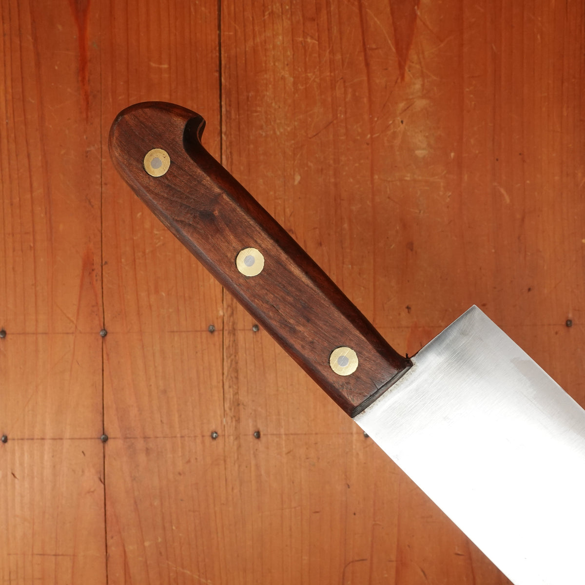 New Old Stock Pino Extra 9.5" Pasta Knife Carbon Plum Wood Handle Maniago, Italy ~1960s