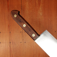 New Old Stock Pino Extra 9.5" Pasta Knife Carbon Plum Wood Handle Maniago, Italy ~1960s