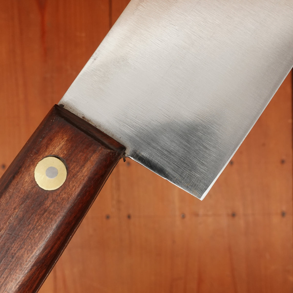 New Old Stock Pino Extra 9.5" Pasta Knife Carbon Plum Wood Handle Maniago, Italy ~1960s