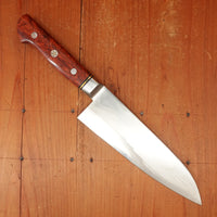 New Old Stock Hiro 180mm Santoku Stainless Clad Aogami 2 Quince Western Handle