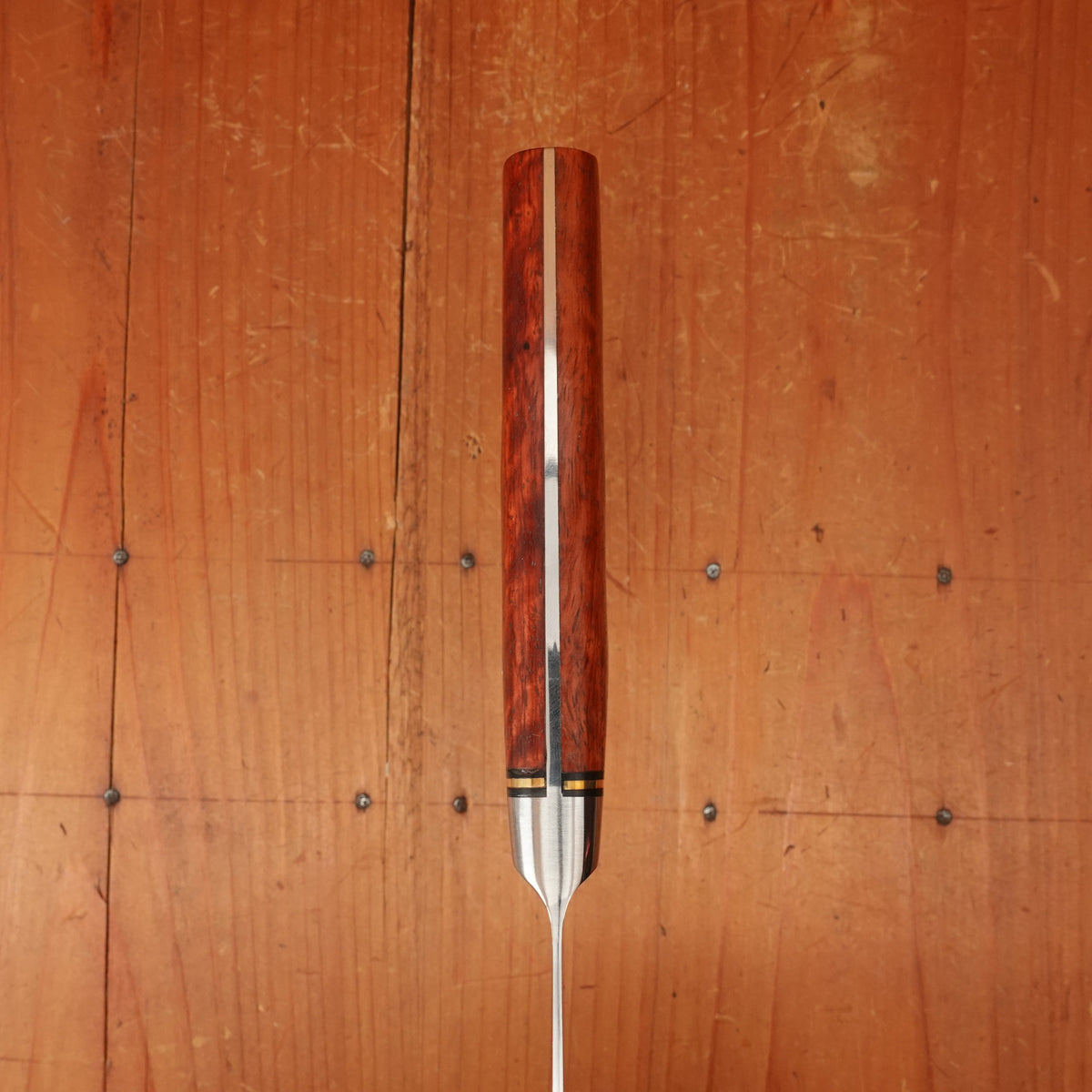 New Old Stock Hiro 180mm Santoku Stainless Clad Aogami 2 Quince Western Handle