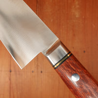 New Old Stock Hiro 180mm Santoku Stainless Clad Aogami 2 Quince Western Handle