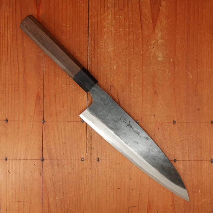 Tosa 210mm Gyuto Kurouchi Stainless Clad Aogami 1 Octagonal Red Sandalwood Pakka