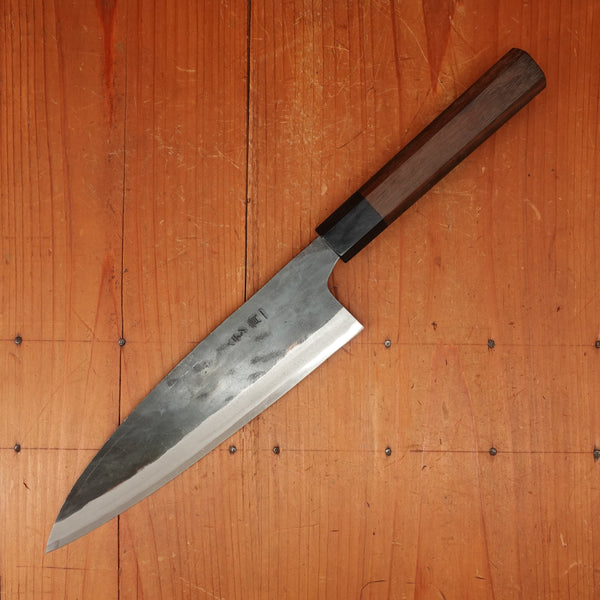 Tosa 210mm Gyuto Kurouchi Stainless Clad Aogami 1 Octagonal Red Sandalwood Pakka