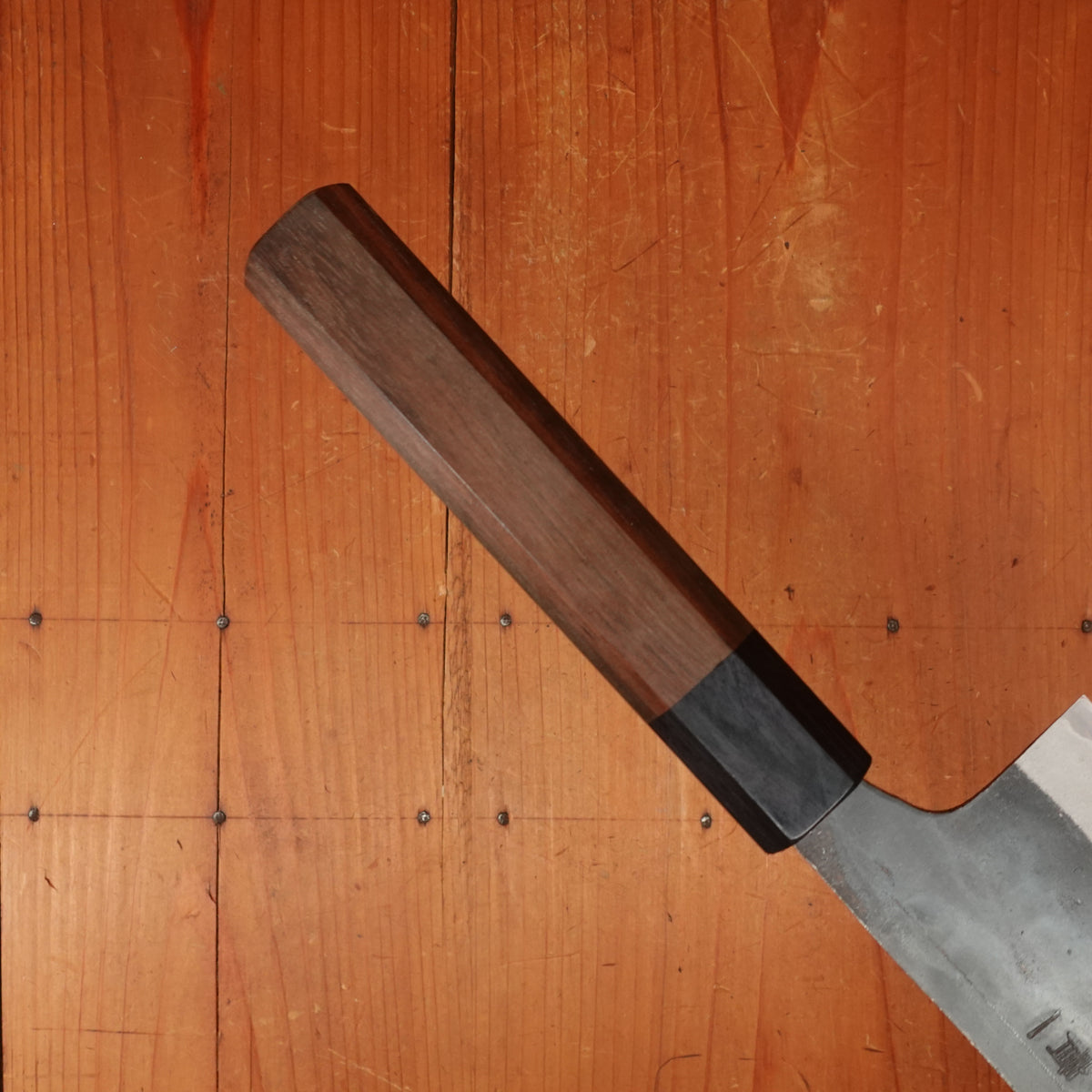 Tosa 210mm Gyuto Kurouchi Stainless Clad Aogami 1 Octagonal Red Sandalwood Pakka