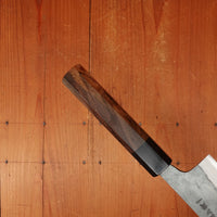 Tosa 165mm Santoku Kurouchi Stainless Clad Aogami 1 Octagonal Red Sandalwood & Pakka