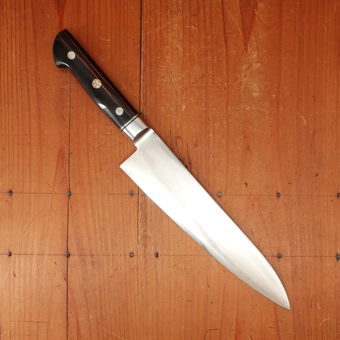 New Old Stock Hiro 210mm Gyuto Stainless Clad Aogami 2 Ebony Western Handle