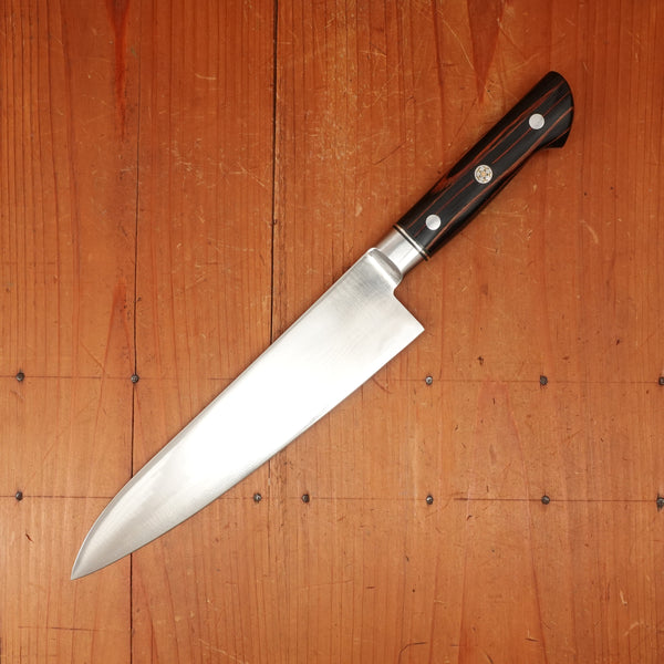 New Old Stock Hiro 210mm Gyuto Stainless Clad Aogami 2 Ebony Western Handle