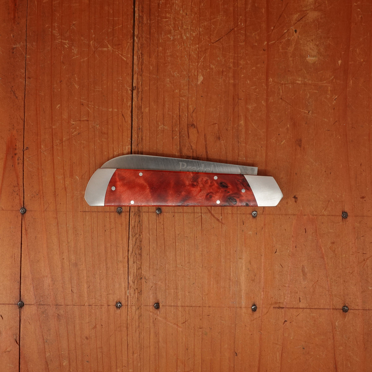 Fontenille Pataud Le Pradel 11.5cm Stabilized Red Poplar Burl Lockback