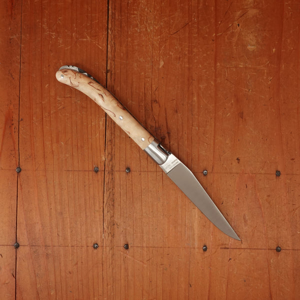 Fontenille Pataud Laguiole Le Pocket 10cm Pocket Knife Stainless Lockback Curly Birch