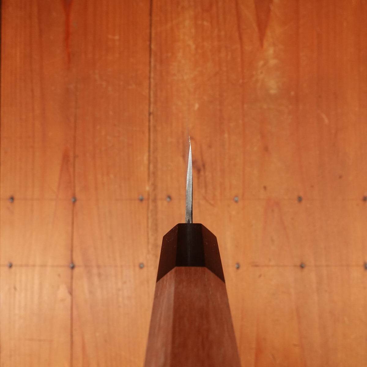Hitohira Harima 165mm Santoku Stainless Clad Kurouchi Forged Aogami 2 Walnut Handle